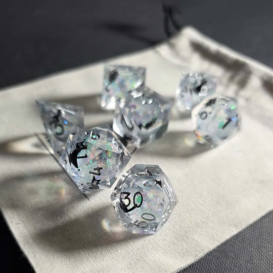 Stardust Black Cat - Set de dés en résine