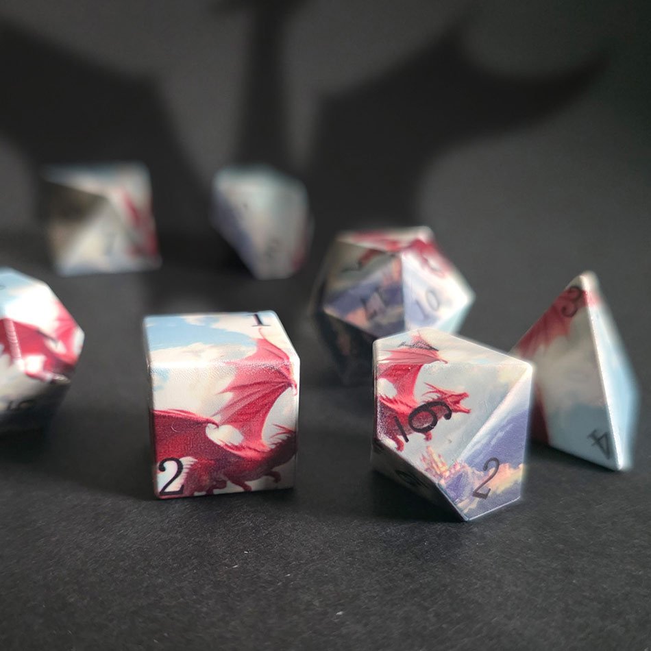 Dragon UV printing - Set de dés résine