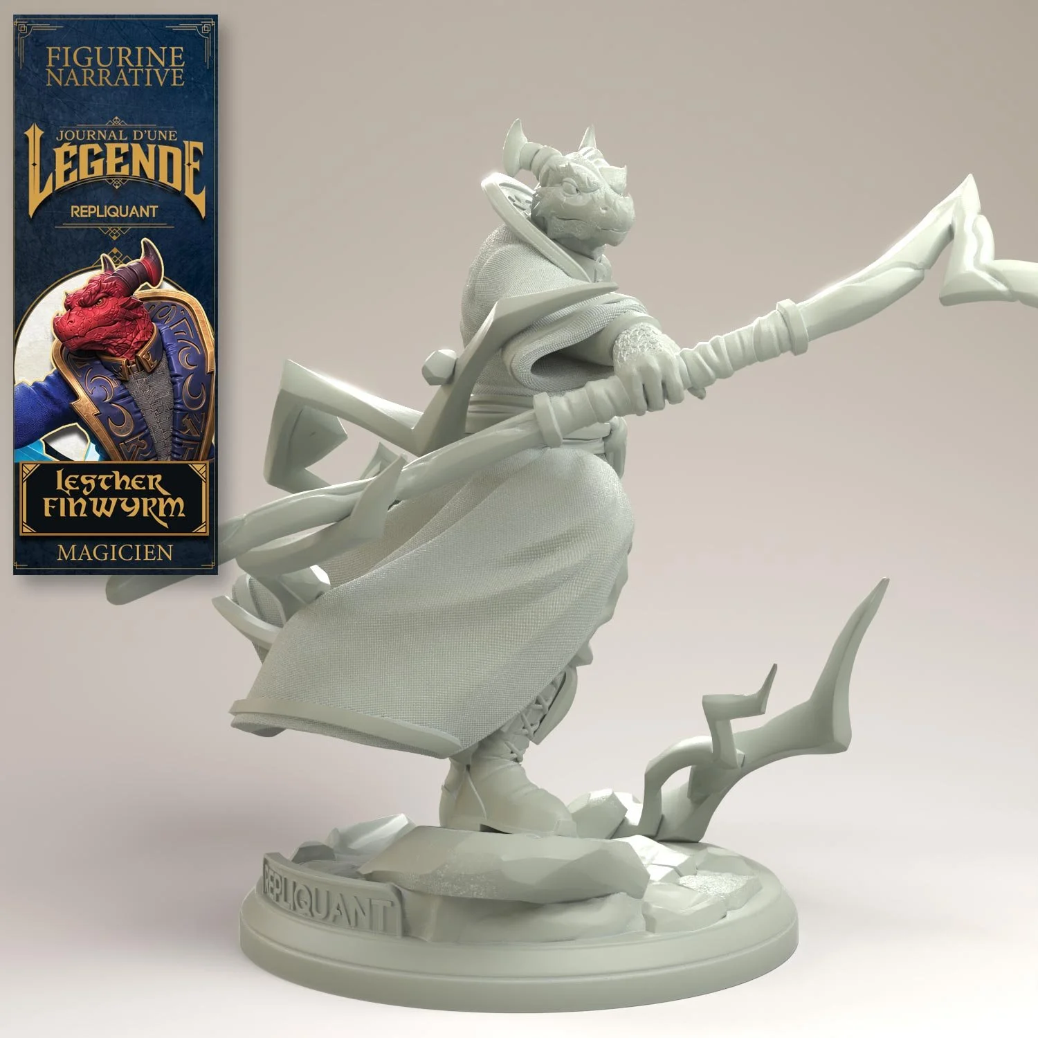 Figurine 32mm - Drakéide - Magicien