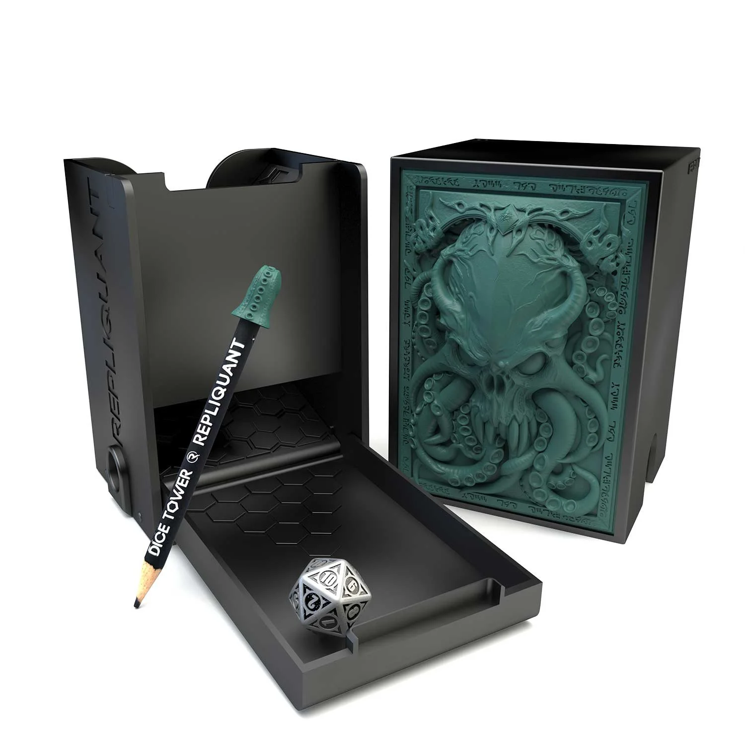 Tour à dés - Darth Cthulhu, couleur vert kaki et noir