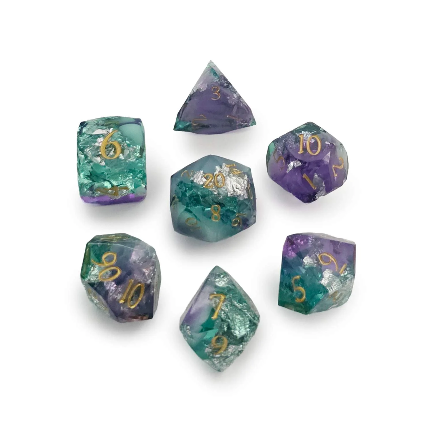 prisme-vert-violet-argent-resine-repliquant-set-7-dice-rpg.jpg