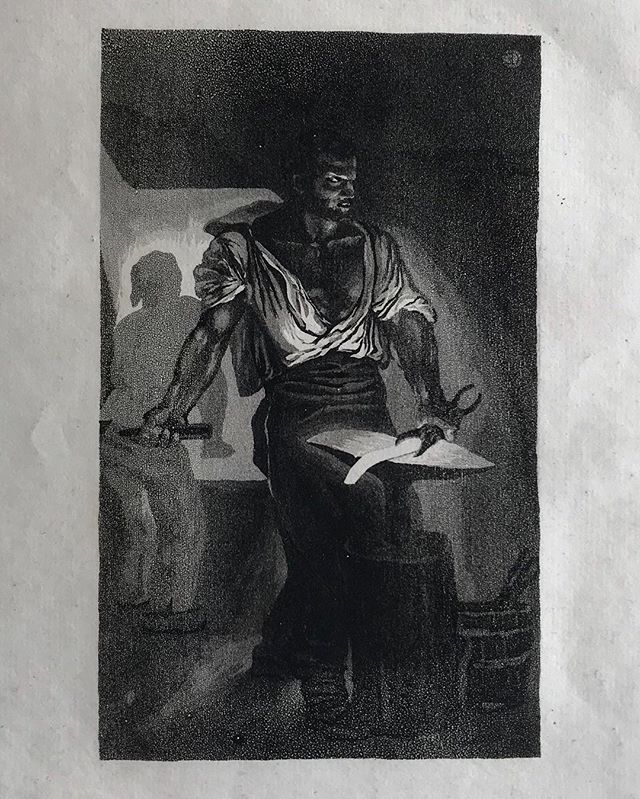 Eug&egrave;ne Delacroix, Un Forgeron (A Blacksmith), 1833.
🖌 Aquatint and drypoint.
🖌 Two Delacroix exhibitions are currently on view at @metmuseum , displaying both works on paper and paintings.
🔍 Delteil 19.iii-iv, with initials &lsquo;E.D,&rsqu