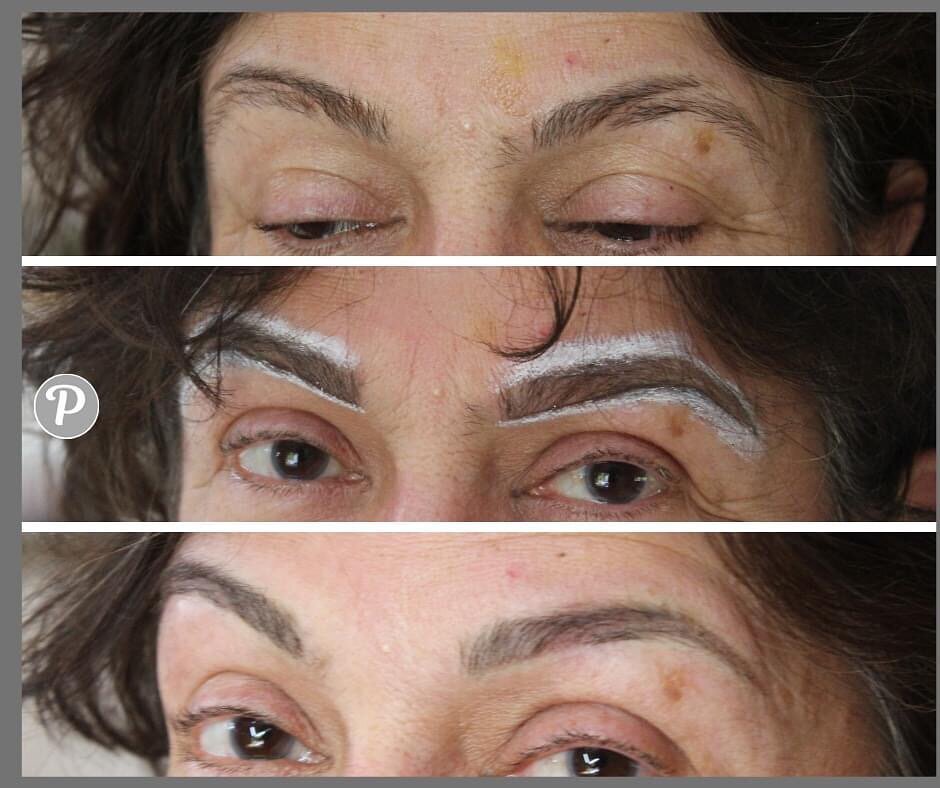 Even if you have lots of lovely brow hair, Semi Permanent Makeup can add depth where necessary to perfect shape, length, lift.

Emma has agreed a new shape with this client for her brows, using the white pencil to mark where there won&rsquo;t be any 