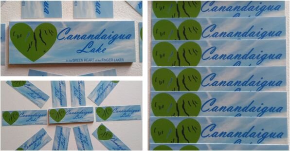 7.5” x 2.5” CANANDAIGUA LAKE bumper sticker