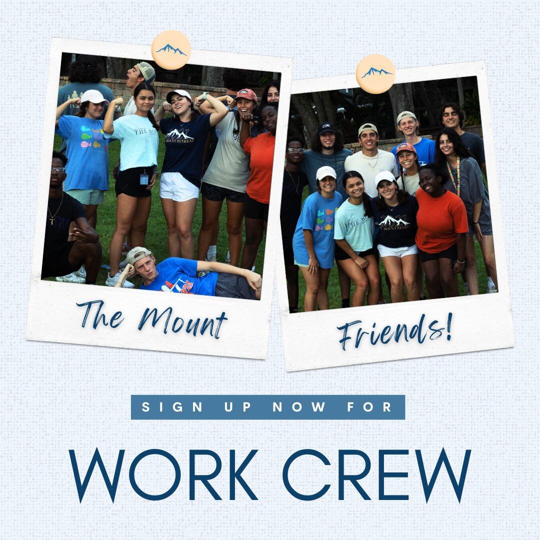 Interested in helping out with the Mount Retreat? Help us by serving on the work crew team! Helping prepare meals during the retreat is a great way to support us.🍴It is SO appreciated🫶🏻 Sign up on the mount&rsquo;s website in the bio!! 

#gainesvi