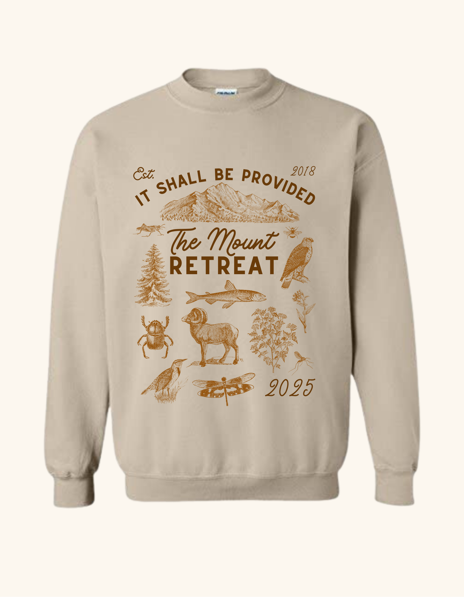 Gildan Heavy Blend Tan Crewneck
