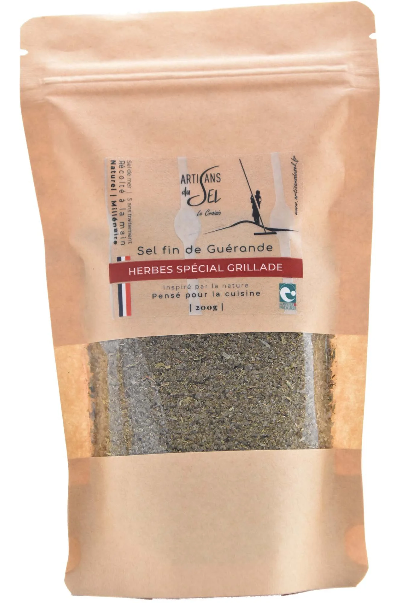 Sel fin de Guérande Spécial Grillade – Recharge 200g | Artisans du Sel