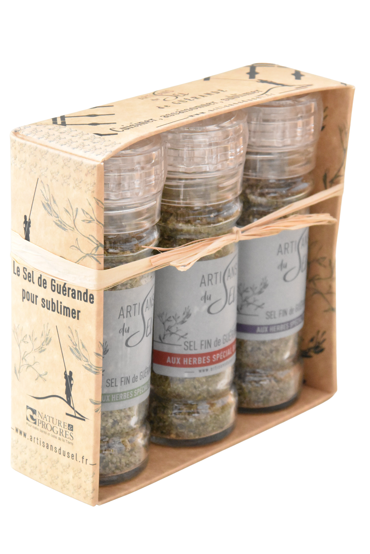 Coffret de moulin de sel de Guérande aux herbes — Artisans du sel