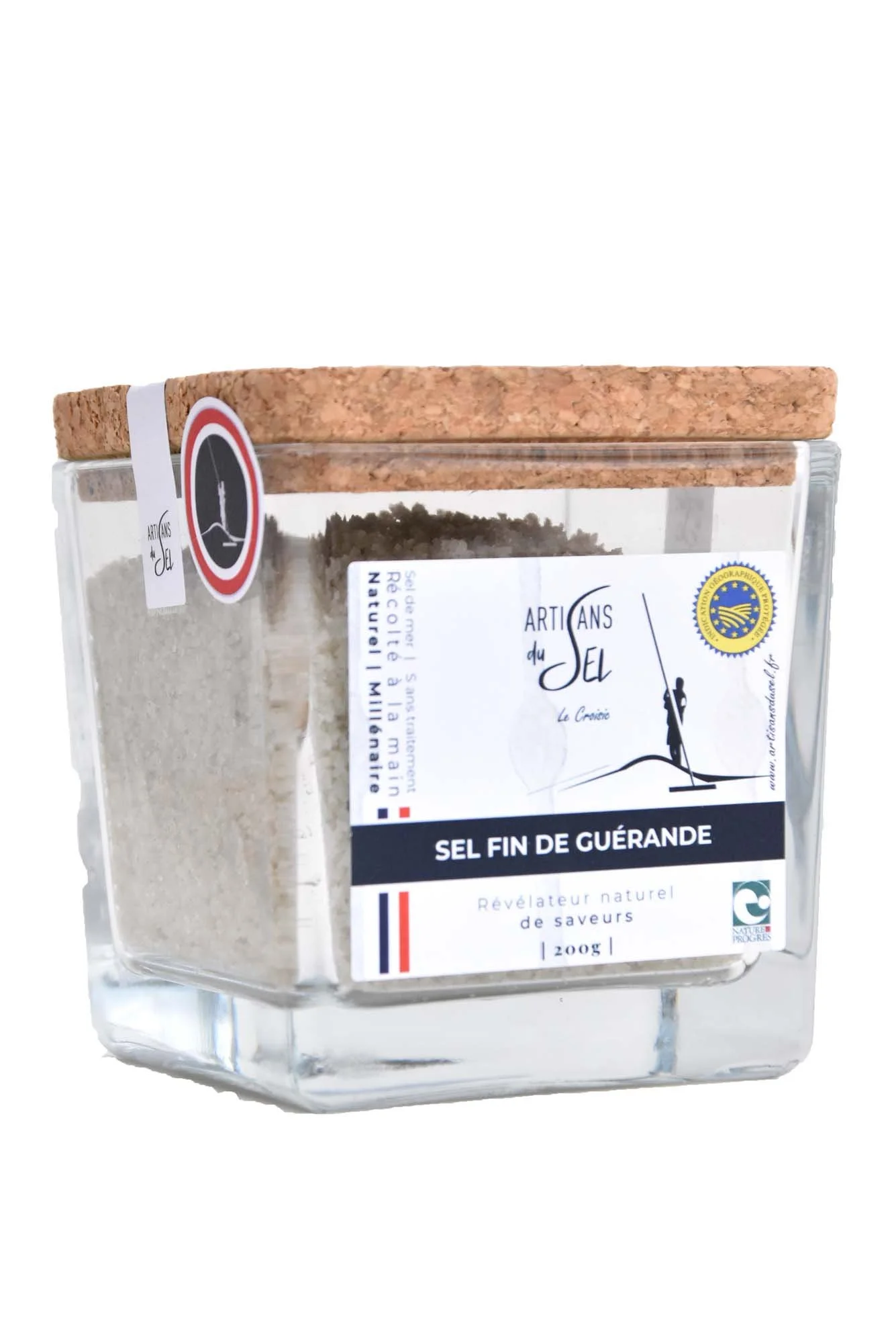 Sel Fin de Guérande IGP bocal verre 200 gr – Artisans du Sel