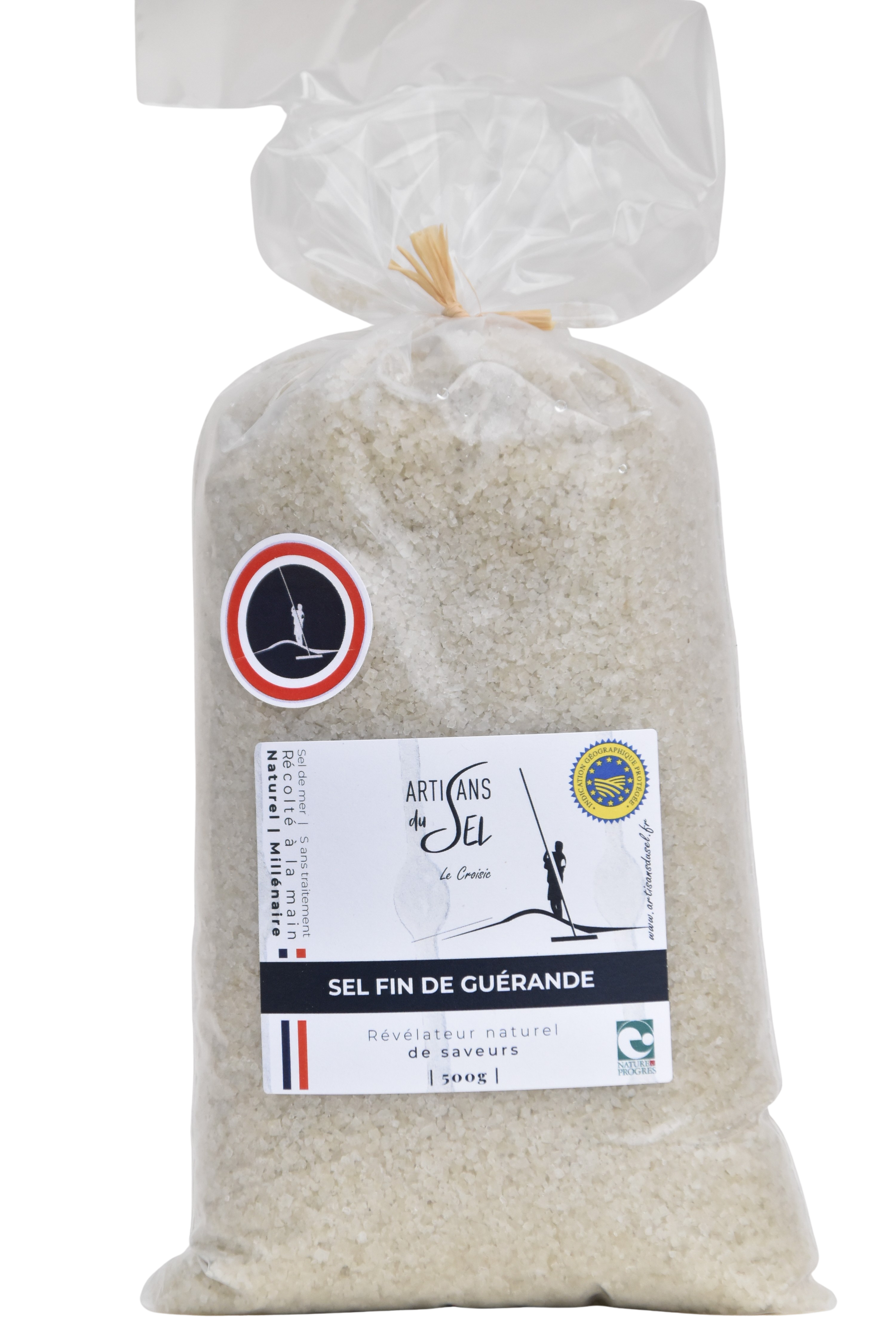 Sel Fin de Guérande IGP 500 g – Artisans du Sel | Sel Marin Naturel Non Raffiné, Tamisé (Non Broyé Non Chauffé) | Sans Additif