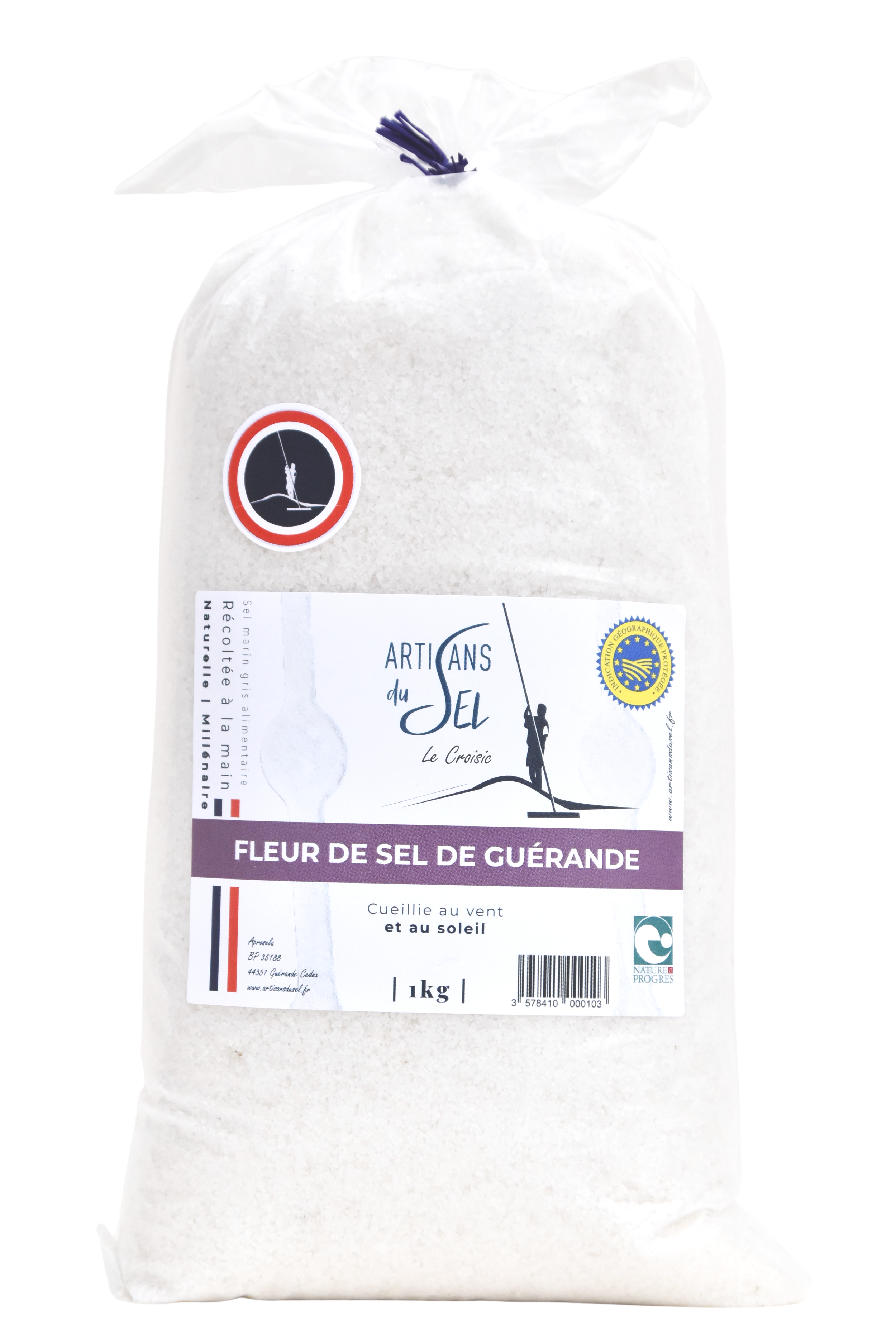 Fleur de Sel de Guérande IGP 1 KG | Artisans du sel