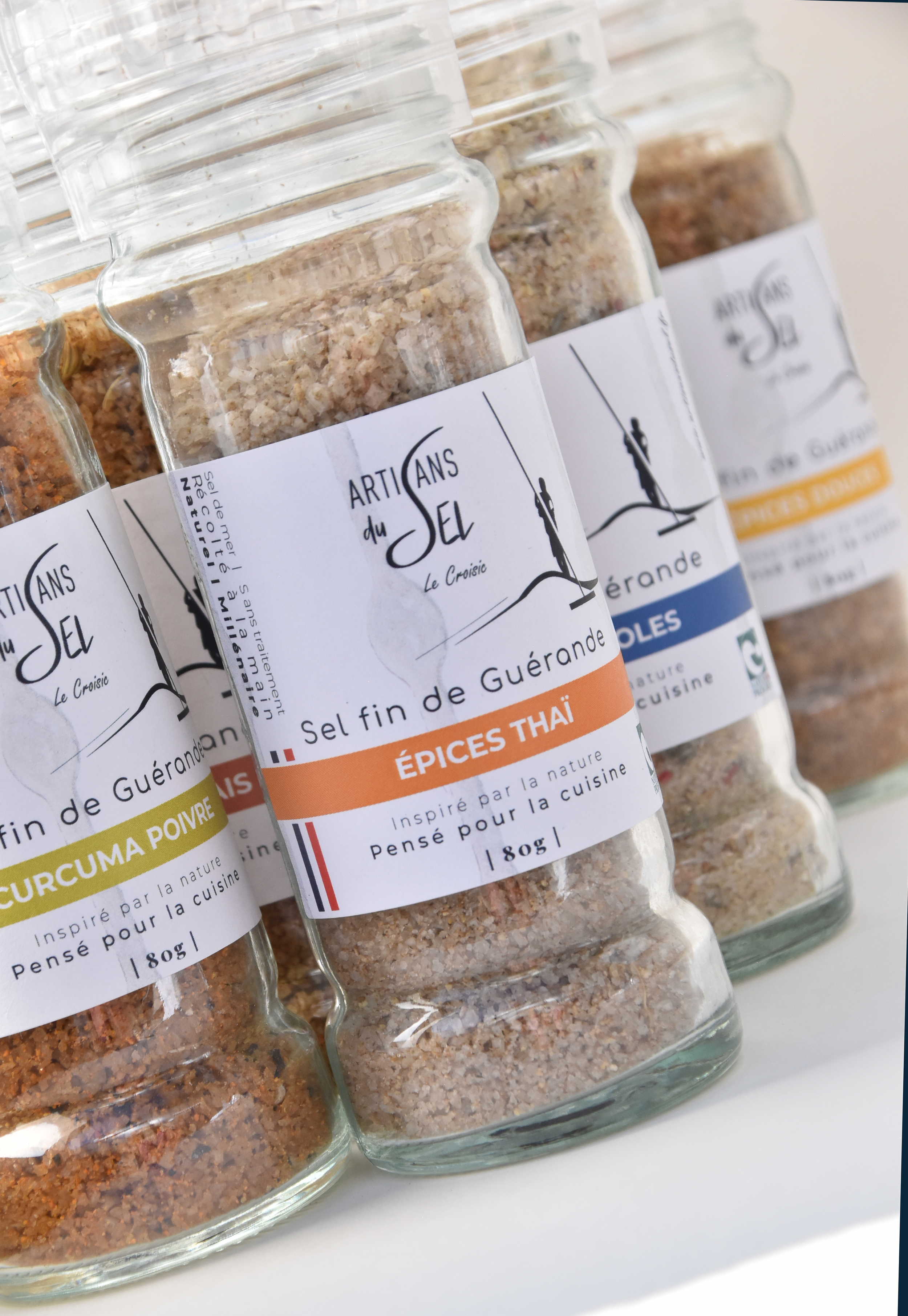 moulins sel fin de guérande aromatisé bio 80gr - artisans du sel