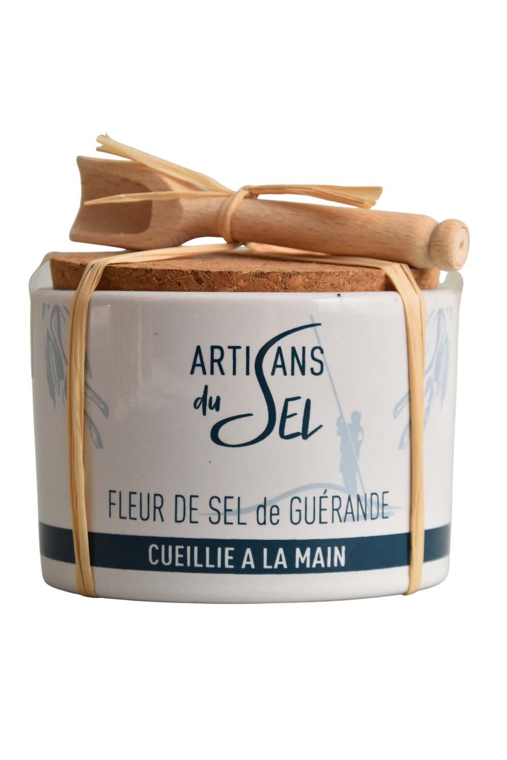 Fleur de Sel de Guérande Pot céramique et sa pelle- 100gr
