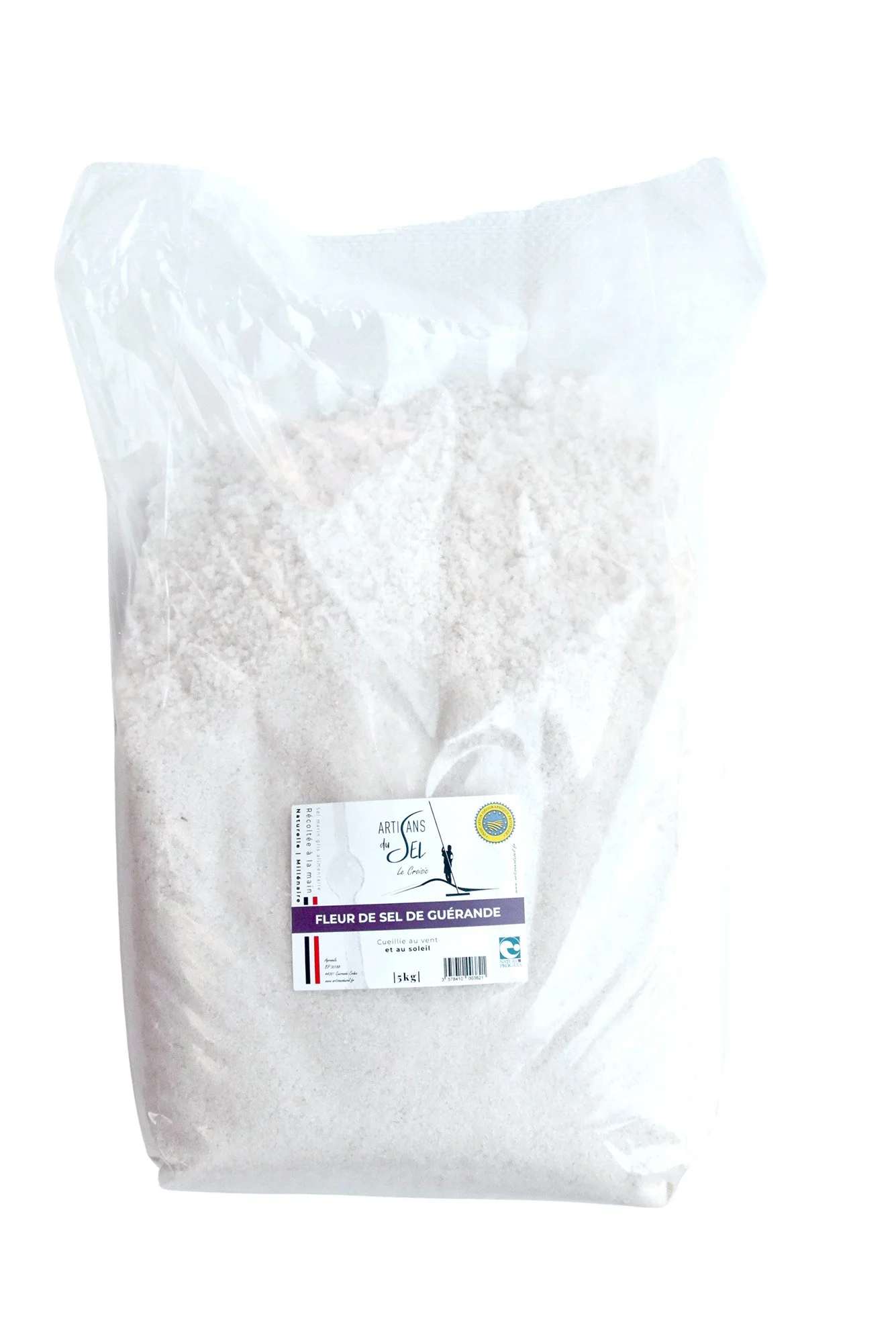 Fleur de Sel de Guérande IGP - Sachet 5 kg - Artisans du sel