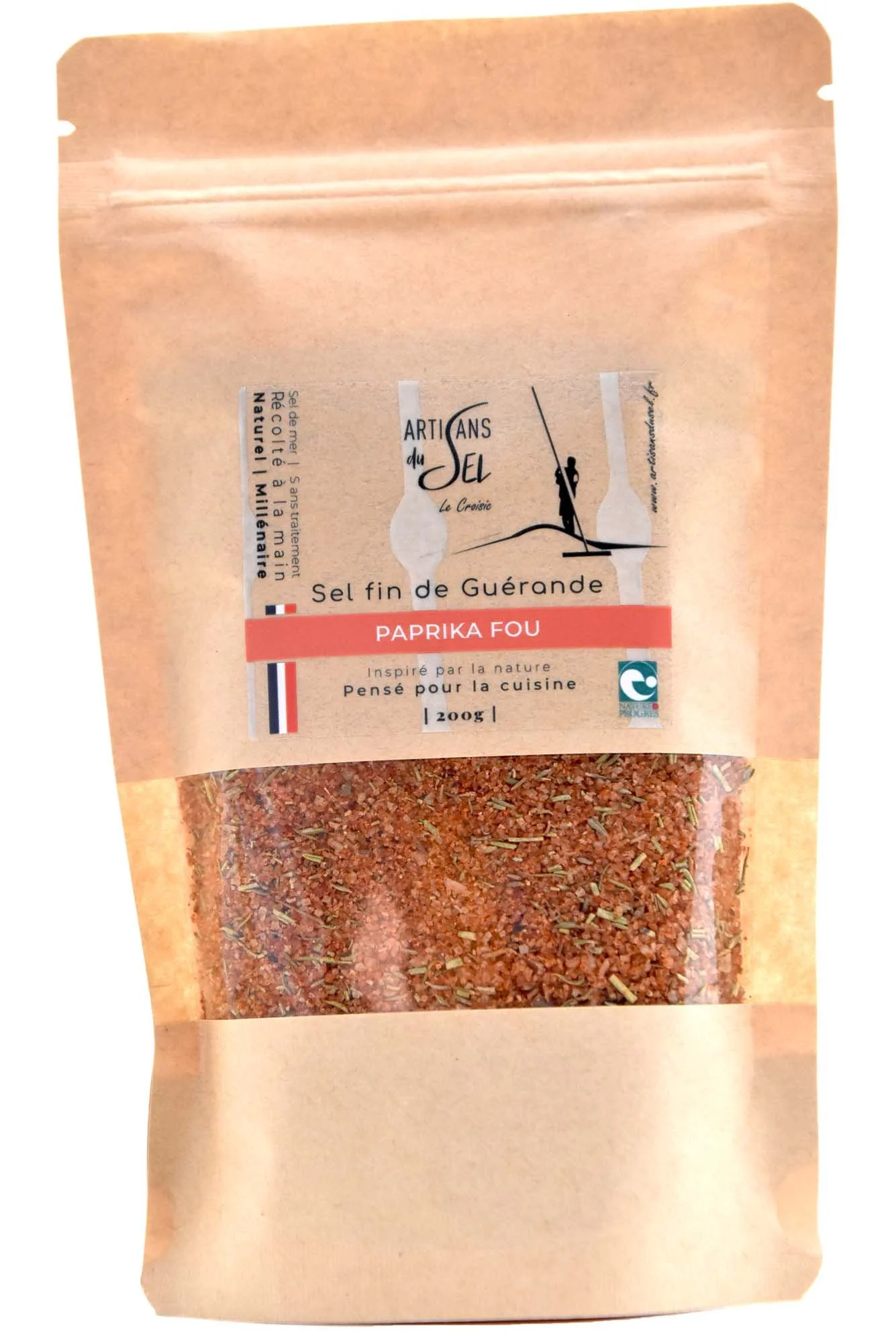 Sel fin de Guérande au Paprika Fou – Recharge 200g | Artisans du Sel