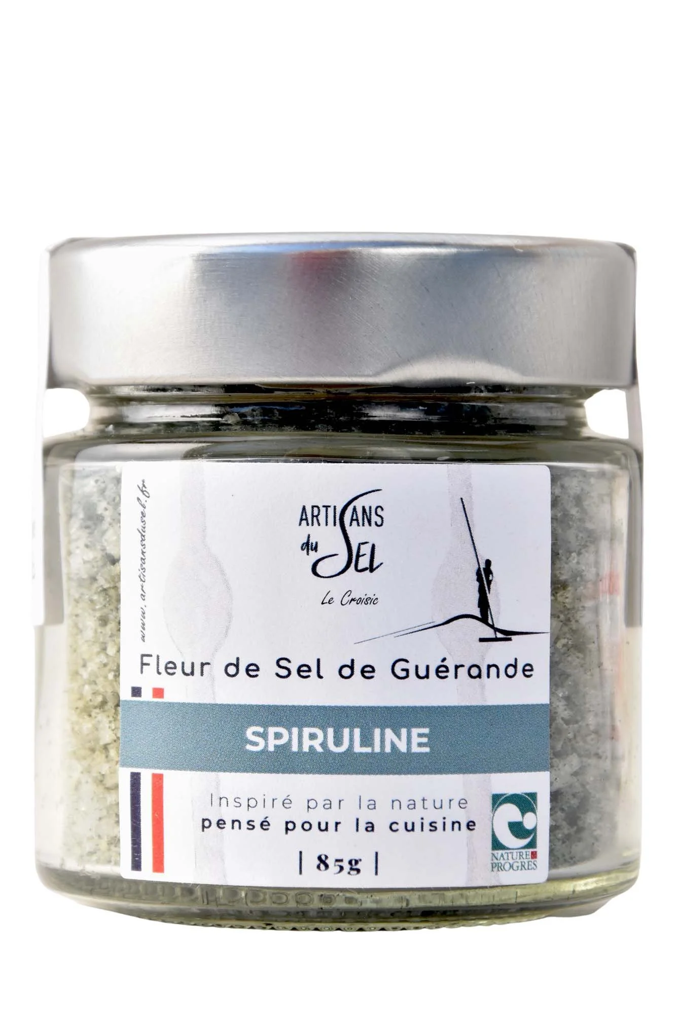 Fleur de Sel de Guérande à la Spiruline – Verrine 85g | Artisans du Sel