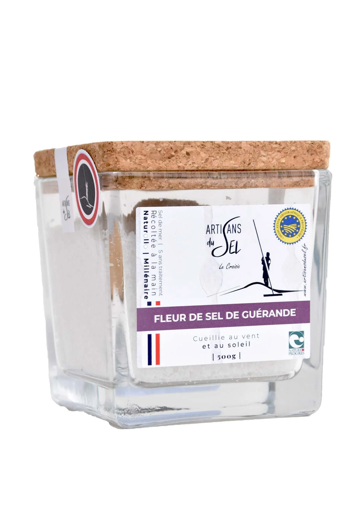 Fleur de Sel de Guérande IGP 170g – Artisans du Sel | Récoltée à la Main, 100% Naturelle | Sel Marin Non Raffiné | Cristaux Délicats, Finition Gastronomique