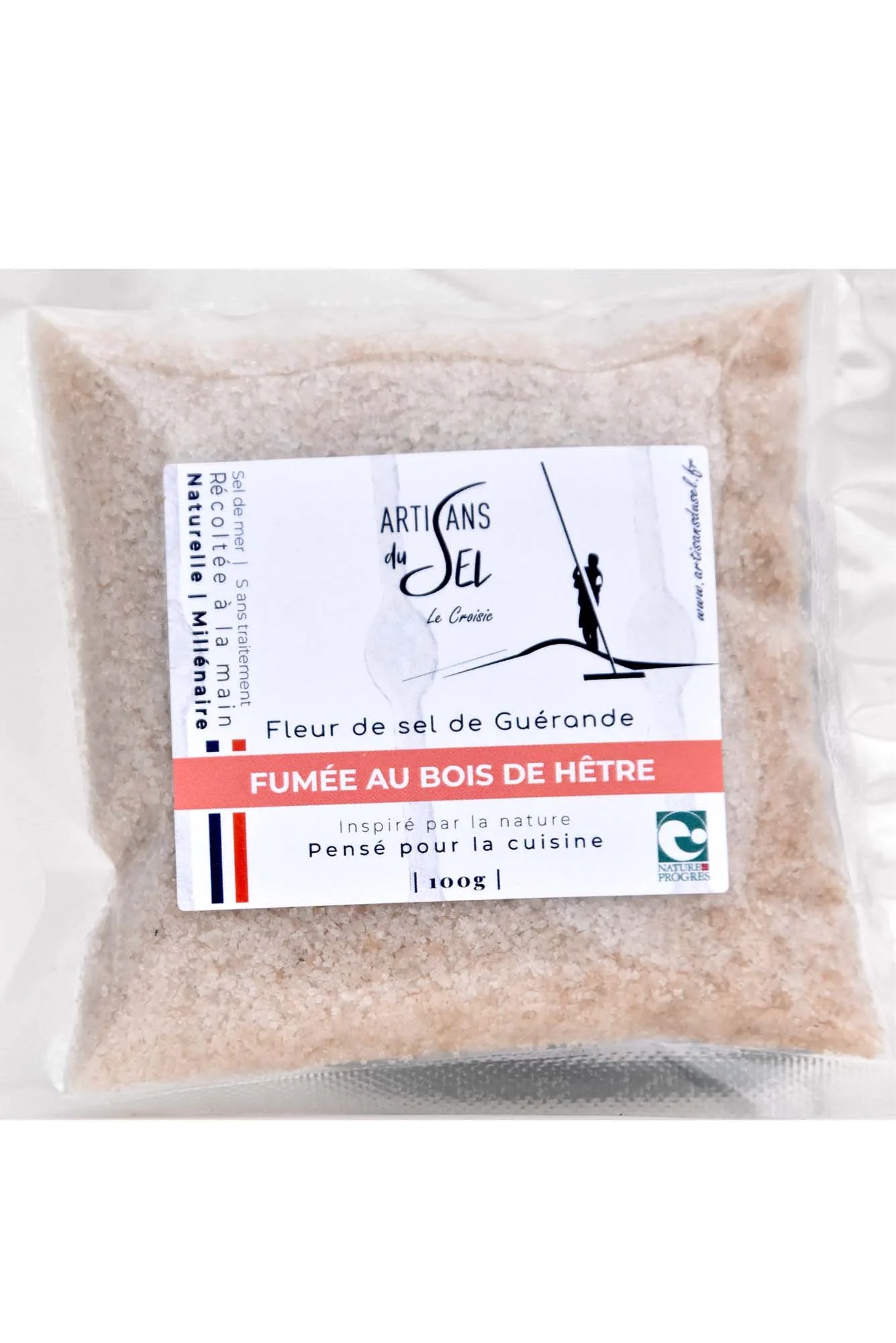 Fleur de Sel de Guérande fumée au bois de Hêtre - 100gr