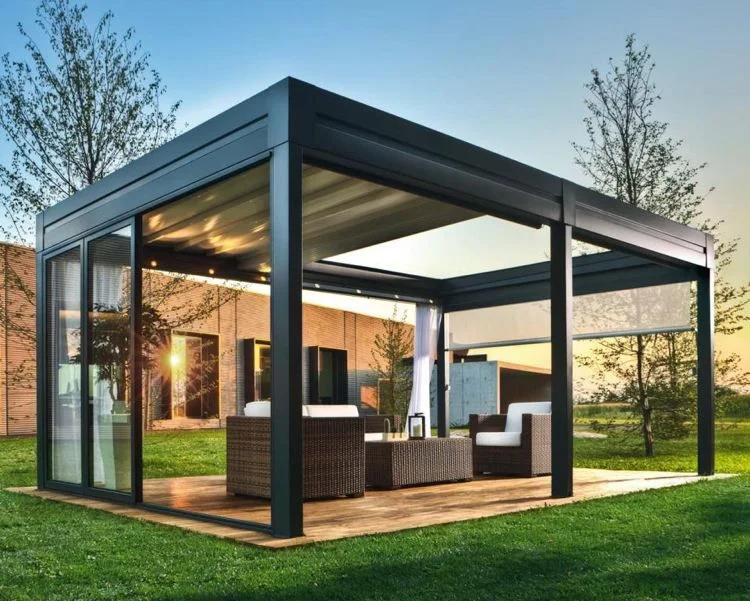 PERGOLAS - Aluminium pergola - Aluminium and fabric pergola Pergolas and customized as per customers’ requirments