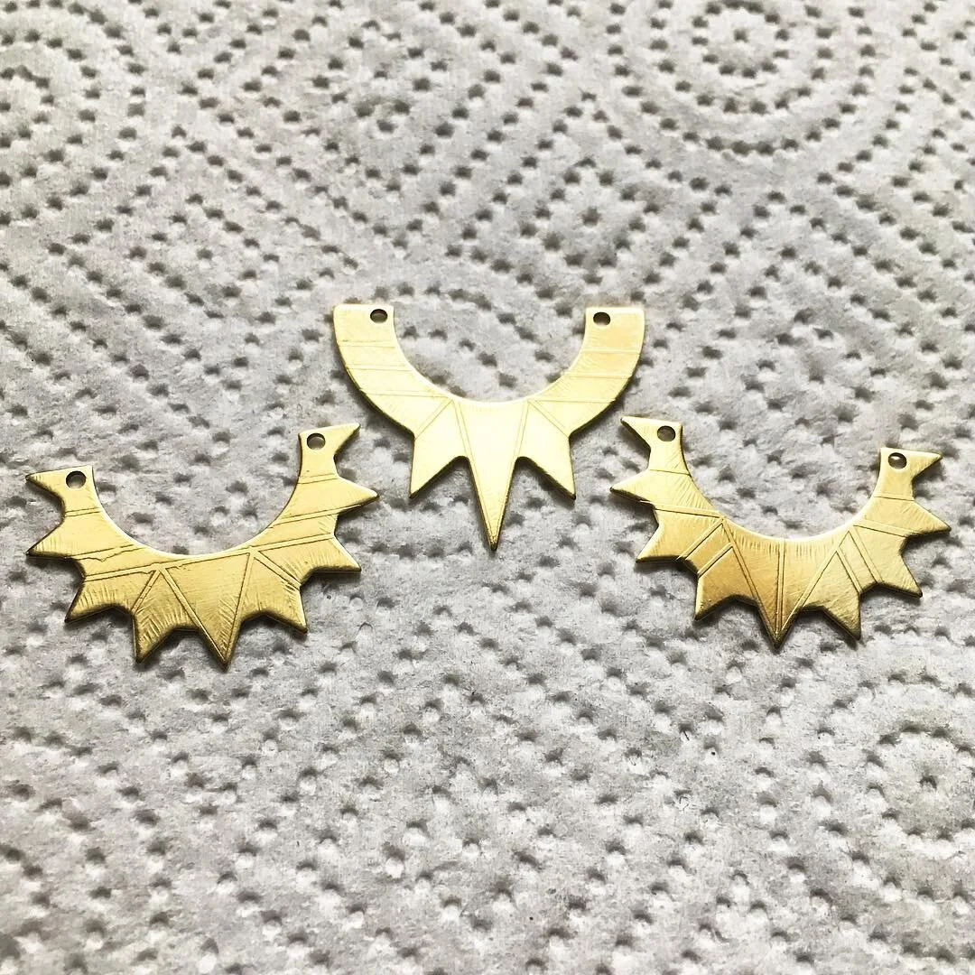 I&rsquo;m home sick today, but got a little restless. So, I decided to make some metal etchings for our jewelry line and I must say, I totally want one of these pendants for myself. 😂
