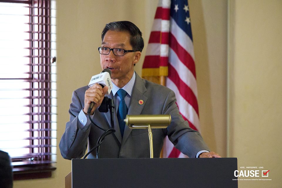 Ed Chau speaking at the CAUSE Energy & Environment Town Hall