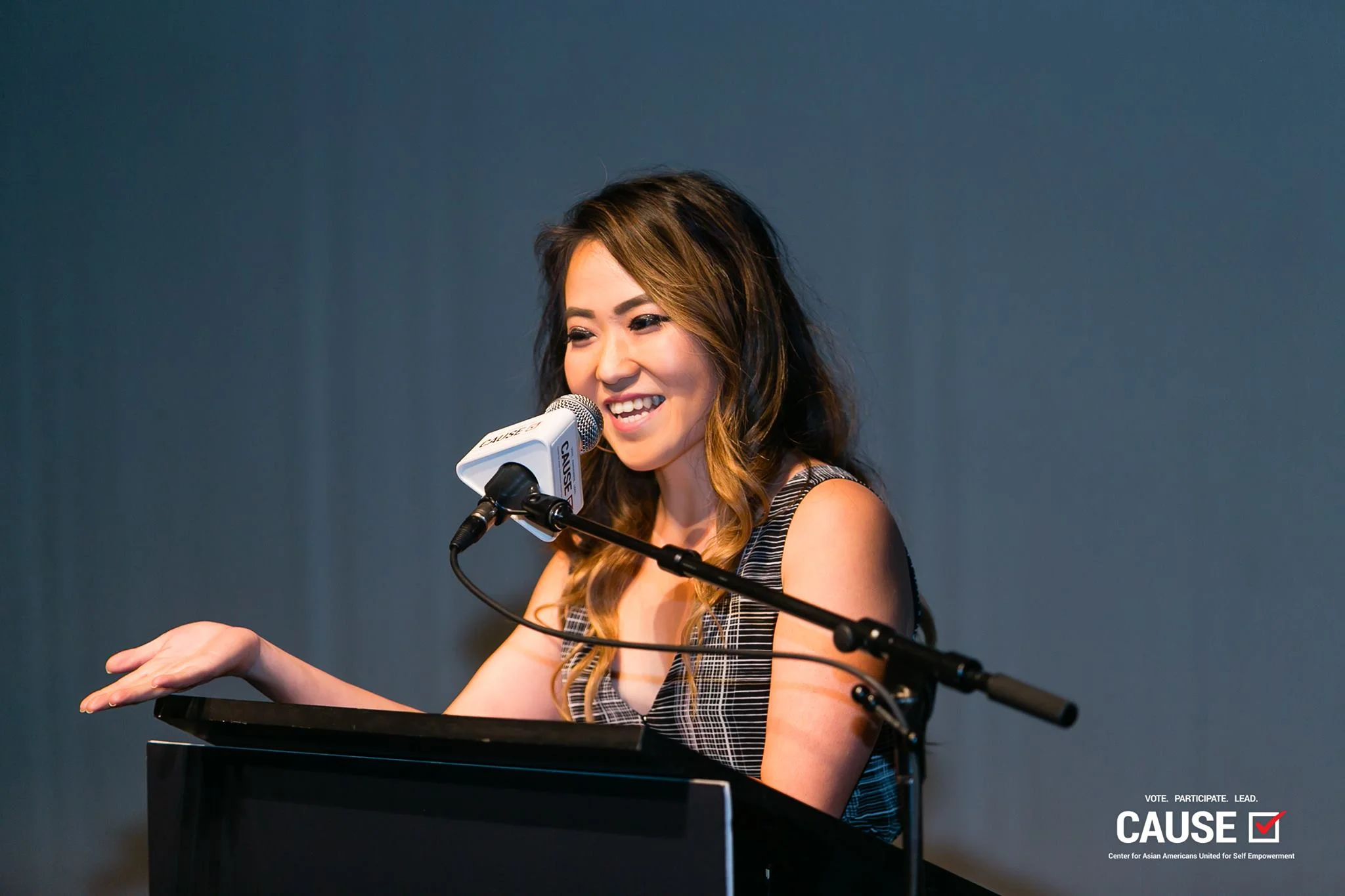 Kim Yamasaki speaking at the 2018 Leadership Academy Graduation