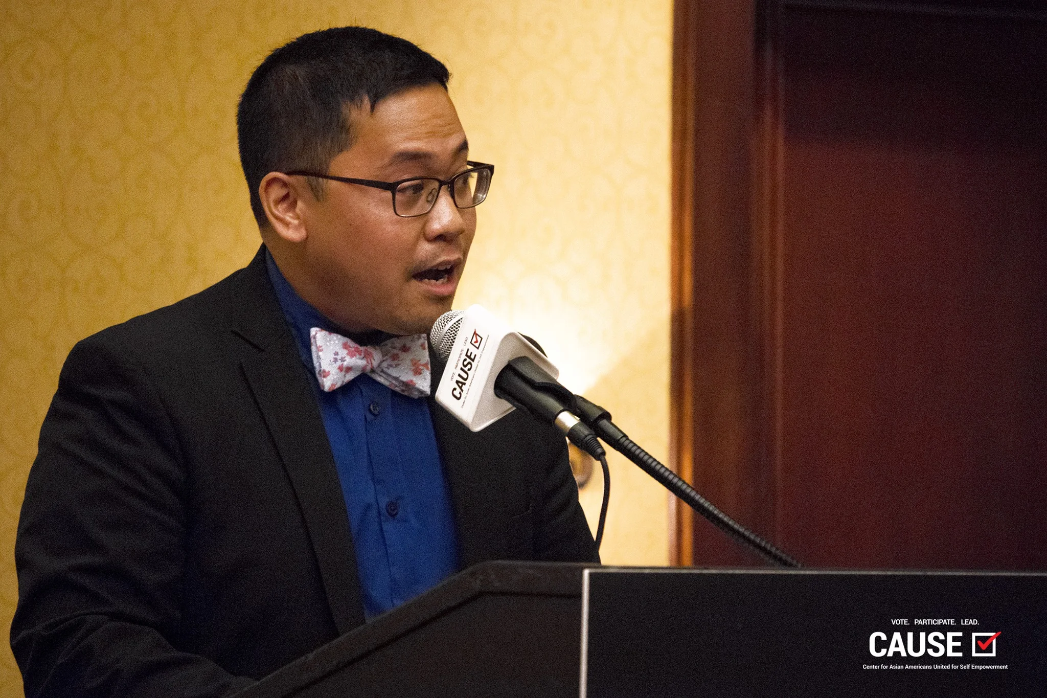AndyMike Emata speaks at the 2018 CAUSE Leadership Institute Graduation