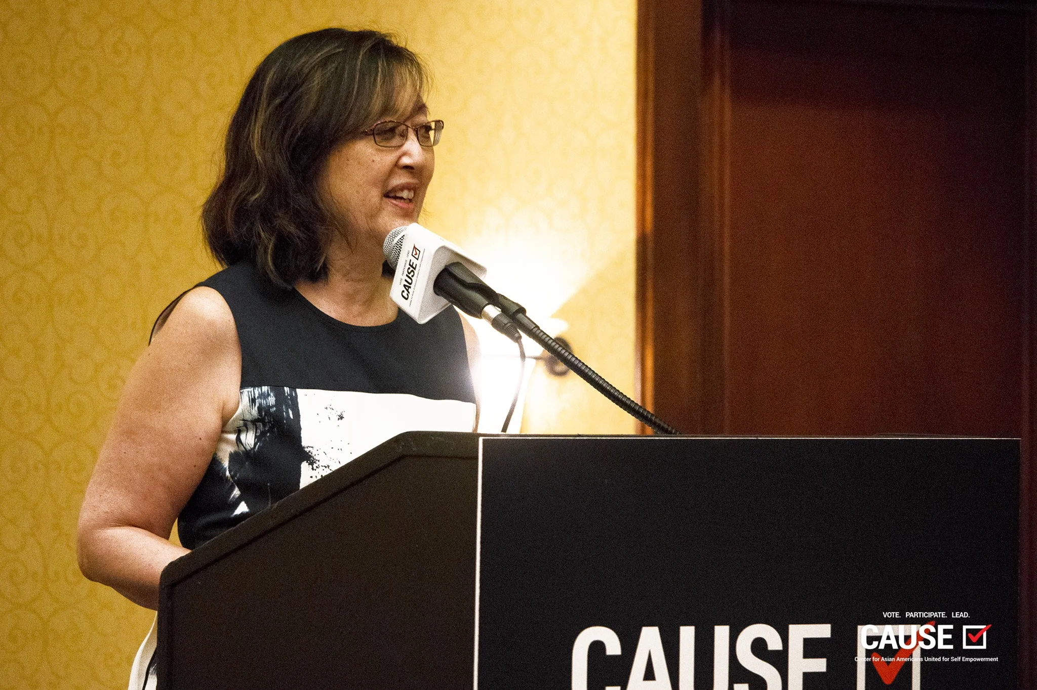 Patricia Kinaga speaks at the 2018 CAUSE Leadership Institute Graduation