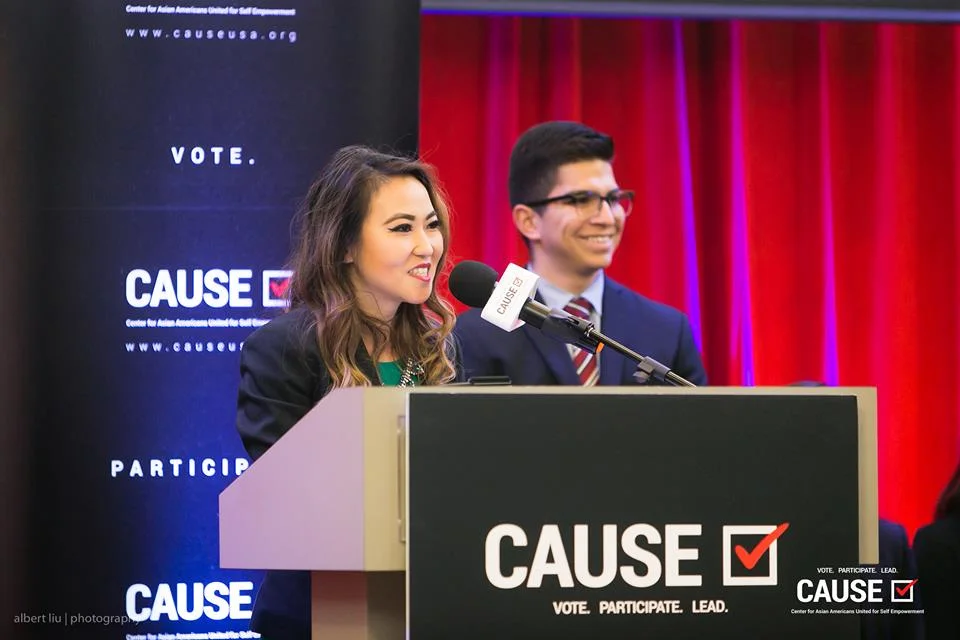 Kim Yamasaki speaks at the 2018 CAUSE Leadership Academy Graduation