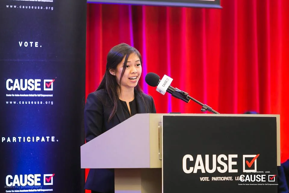 Leann Pham speaks at the 2018 CAUSE Leadership Academy Graduation