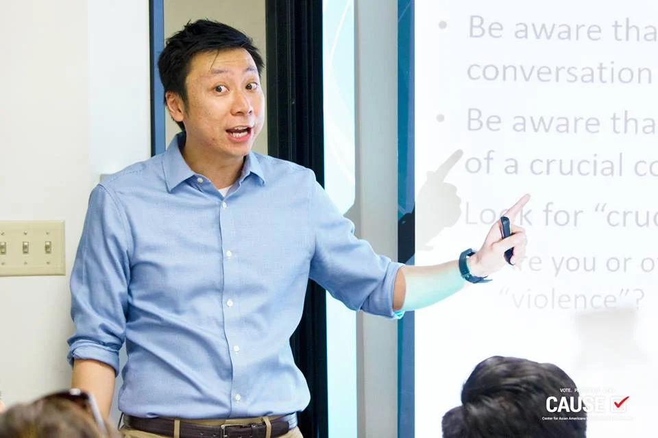Hayden Lee speaking to the CAUSE Leadership Network