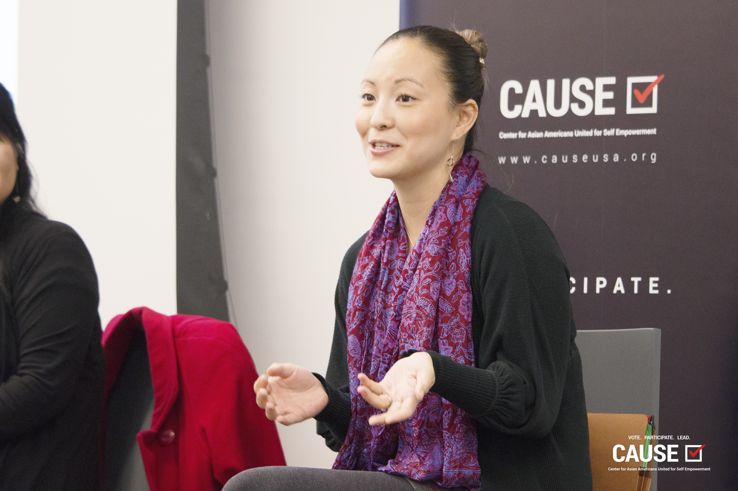 Sylvia Kim speaking to the 2019 CAUSE Leadership Institute