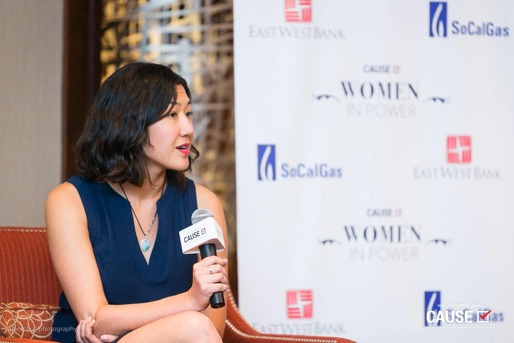 Tracy Lawrence speaking at the 2018 CAUSE Women in Power "Leading Through Workplace Patriarchy" Networking Reception