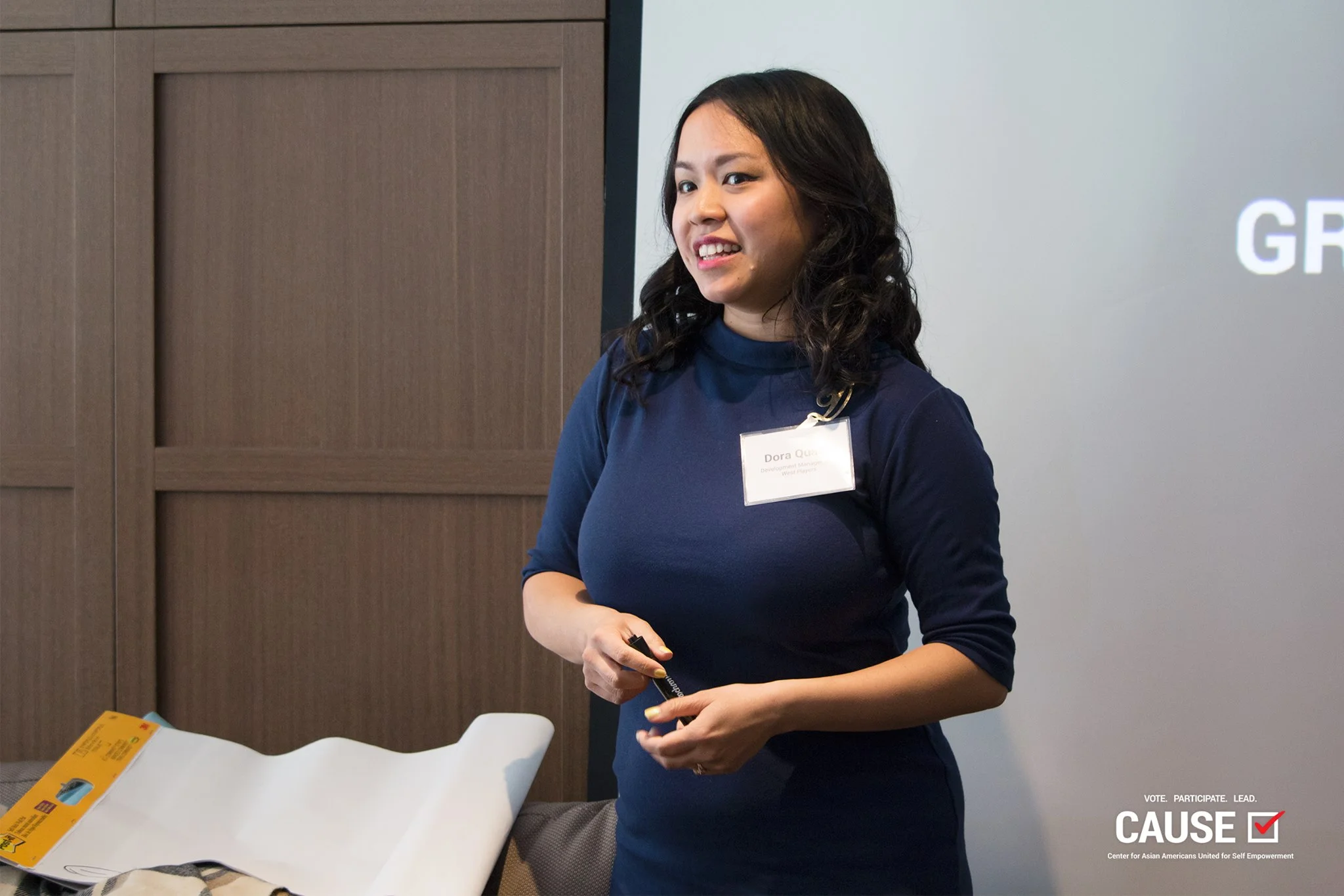 Dora Quach speaking to the 2019 CAUSE Leadership Network