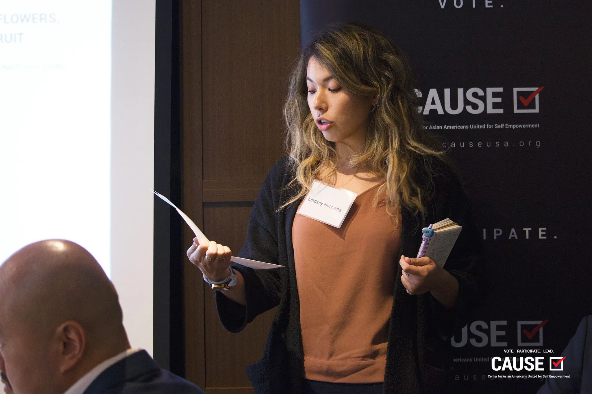 Lindsey Horowitz speaking to the 2019 CAUSE Leadership Network