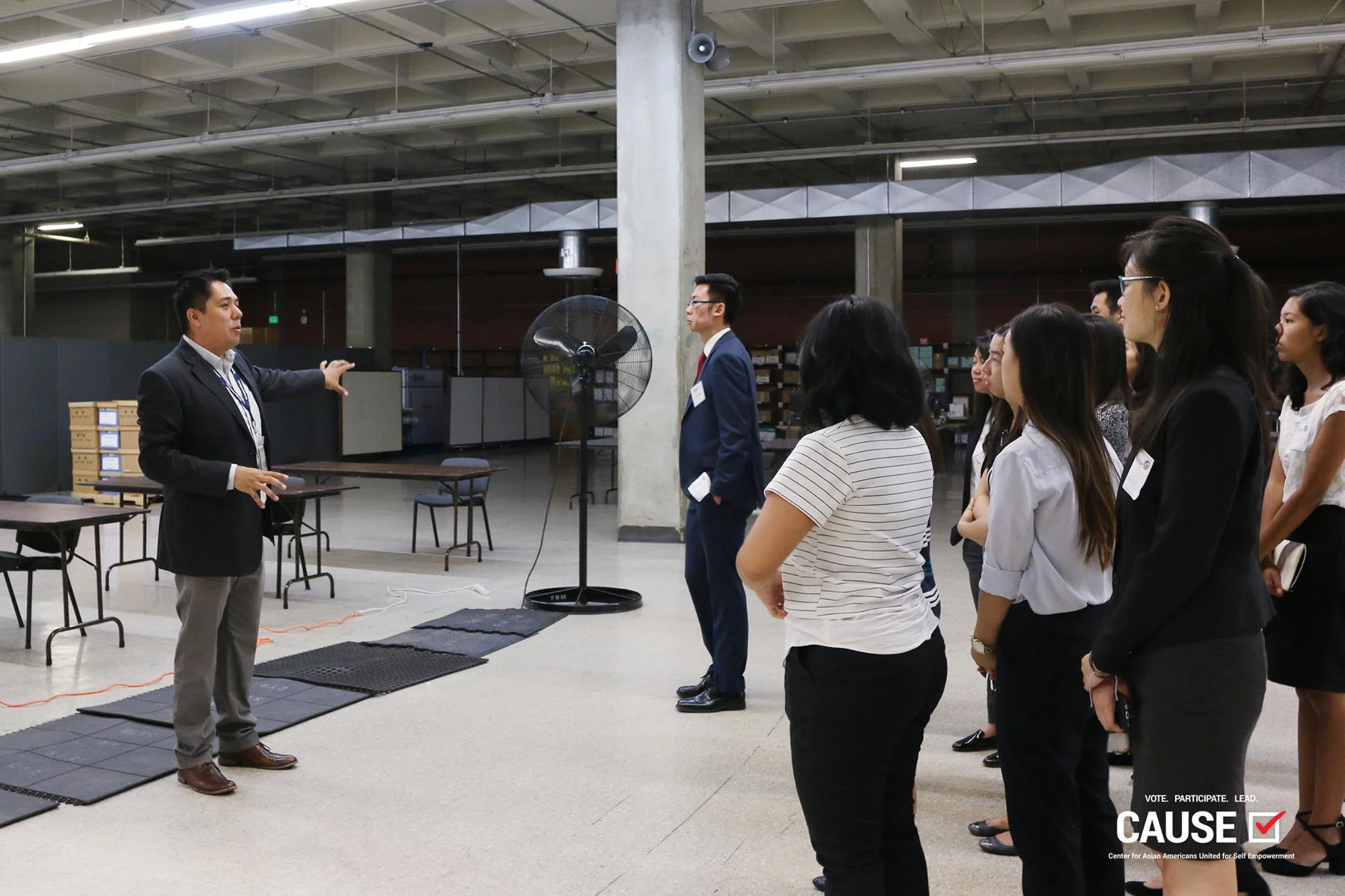 2017 CAUSE Leadership Academy visiting the Los Angeles City Clerk Election Division