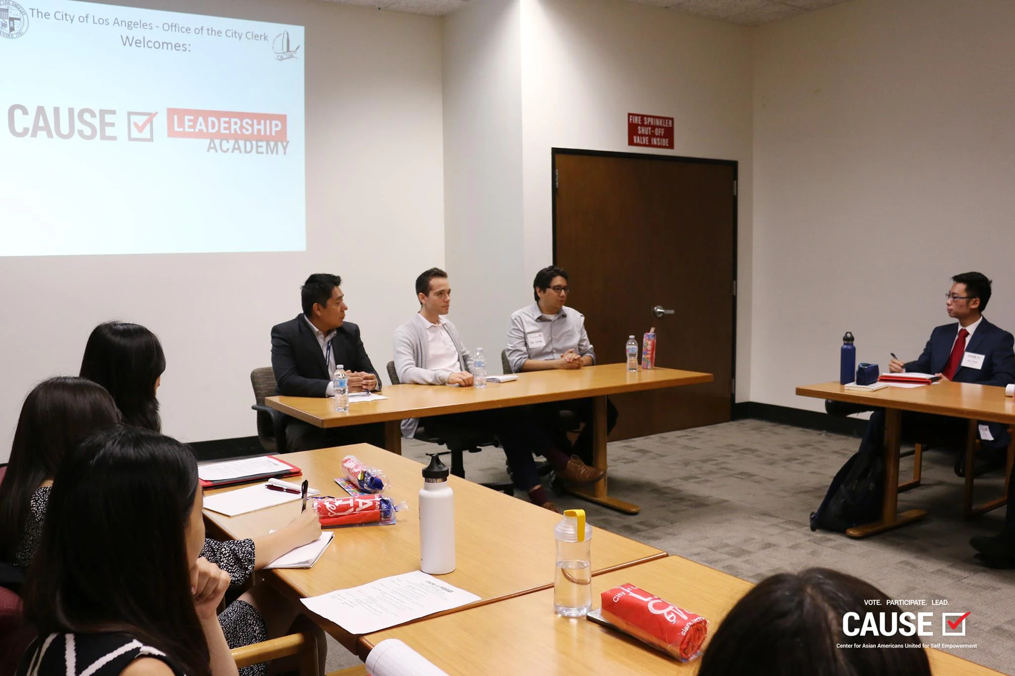 Horacio Arroyo, Dan Vicuna, and Maclen Zilber speaking to the 2017 CAUSE Leadership Academy