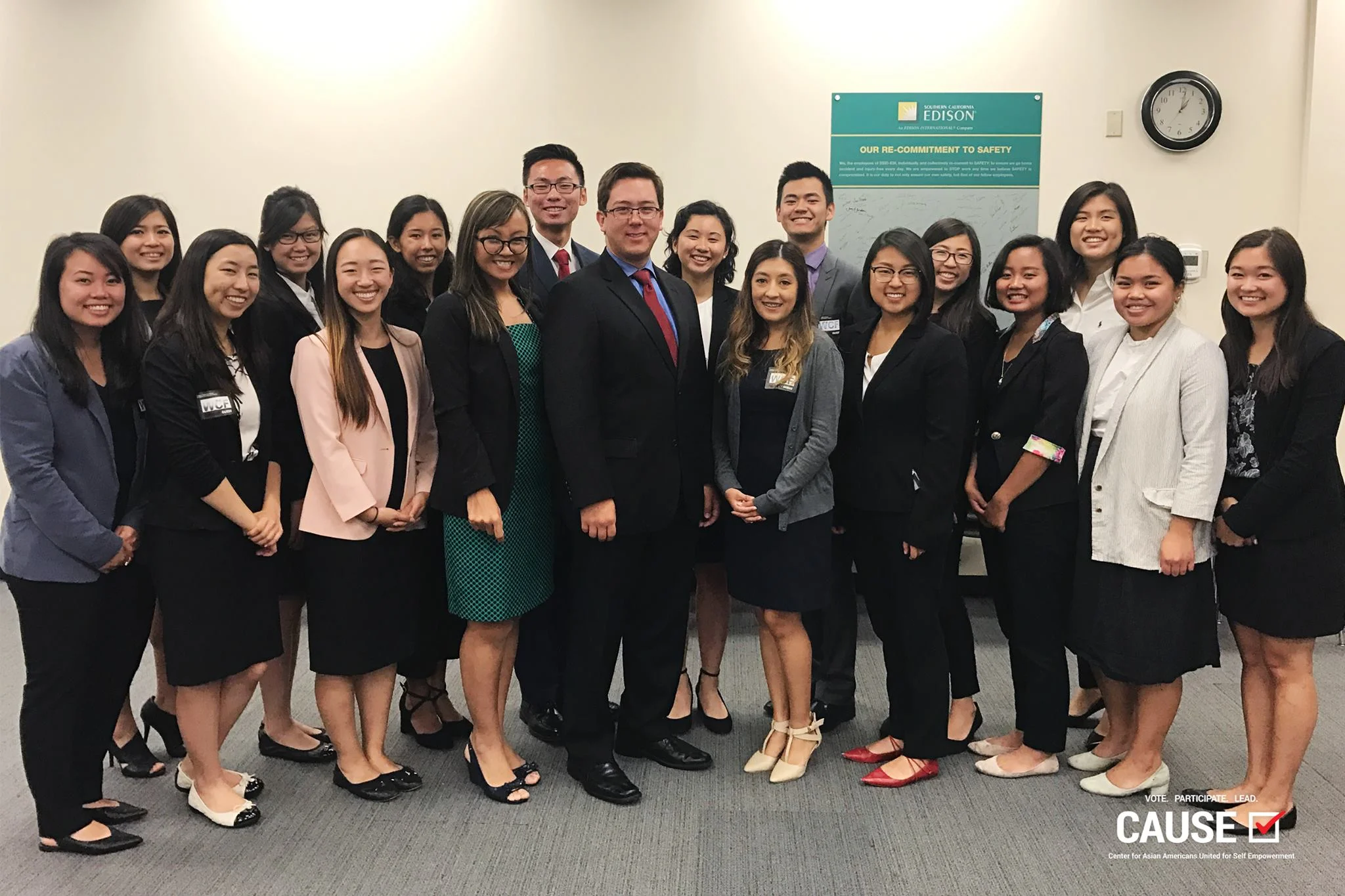 Tammy Tran and Kurt Ikeda with the 2017 CAUSE Leadership Academy at Southern California Edison
