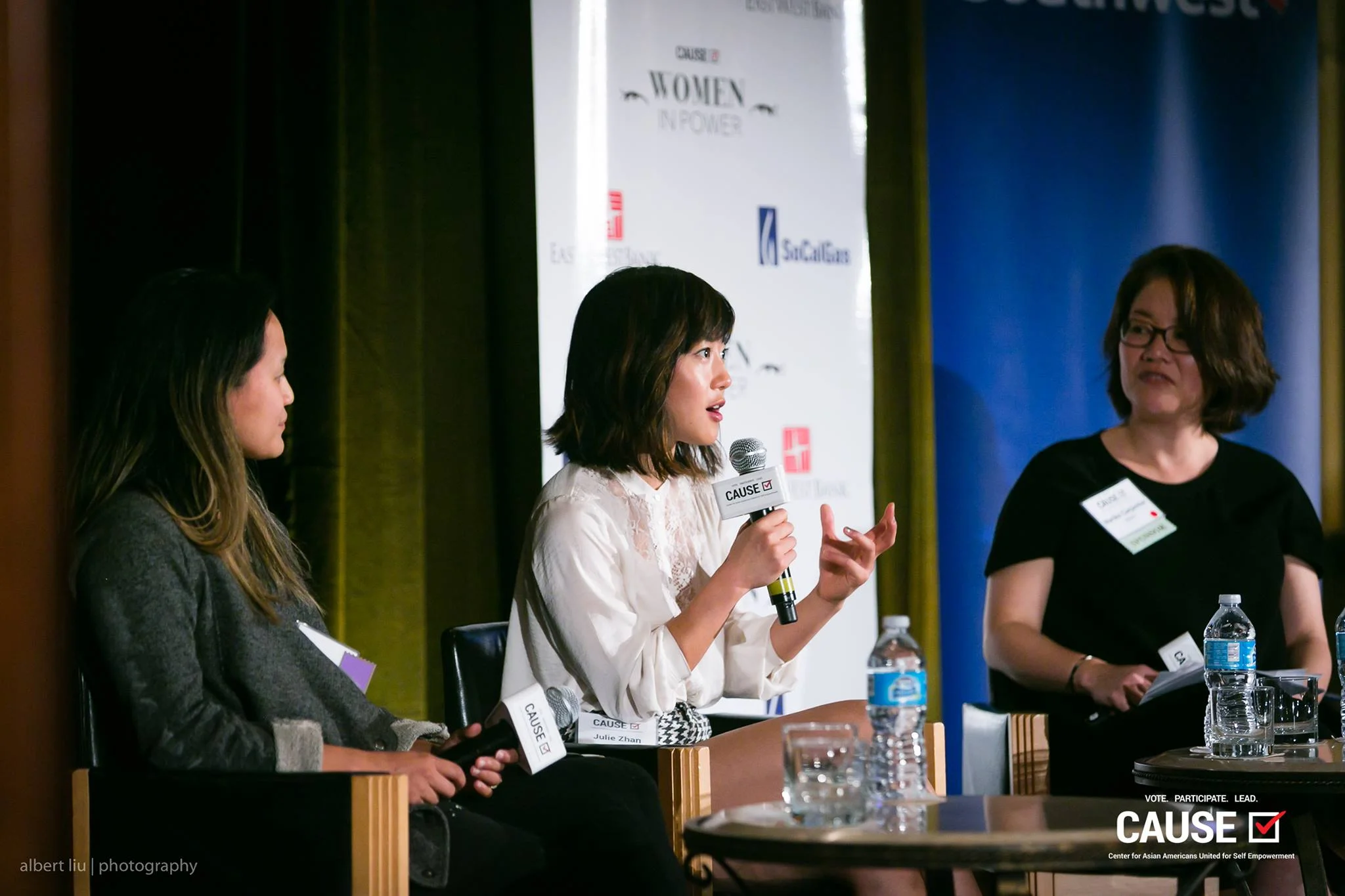 Julie Zhan speaking at the 2017 CAUSE Women in Power Leadership Conference