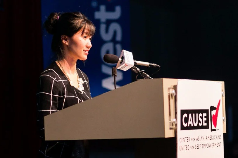 Zenni Duong speaking at the 2016 CAUSE Leadership Academy Graduation