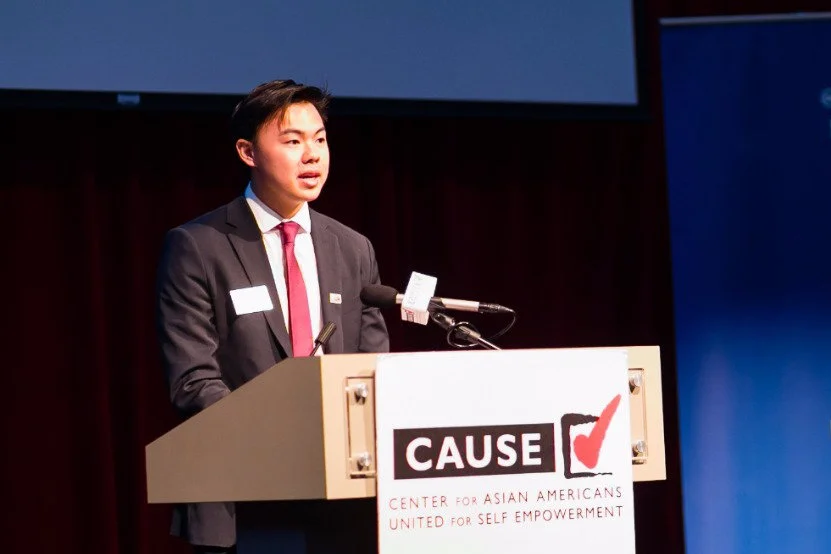Kevin Hsu speaking at the 2016 CAUSE Leadership Academy Graduation