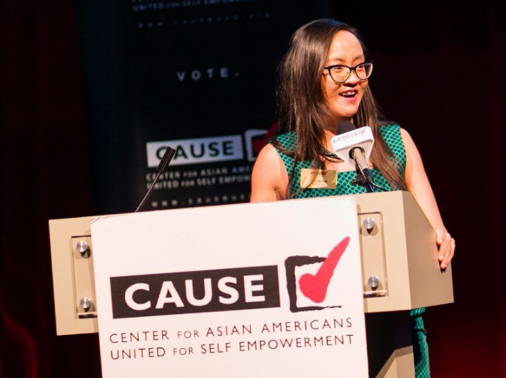 Tammy Tran speaking at the 2016 CAUSE Leadership Academy Graduation