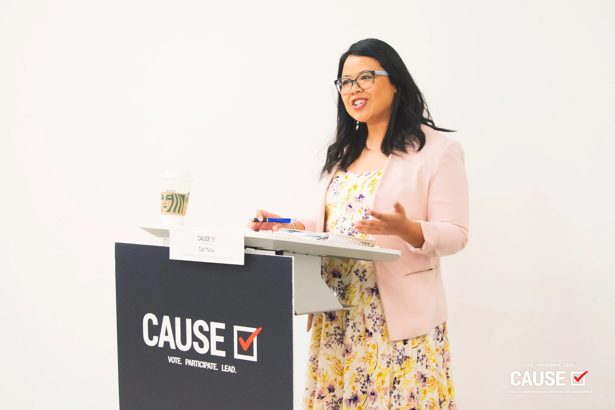 Cat Nou speaking to the 2019 CAUSE Leadership Institute