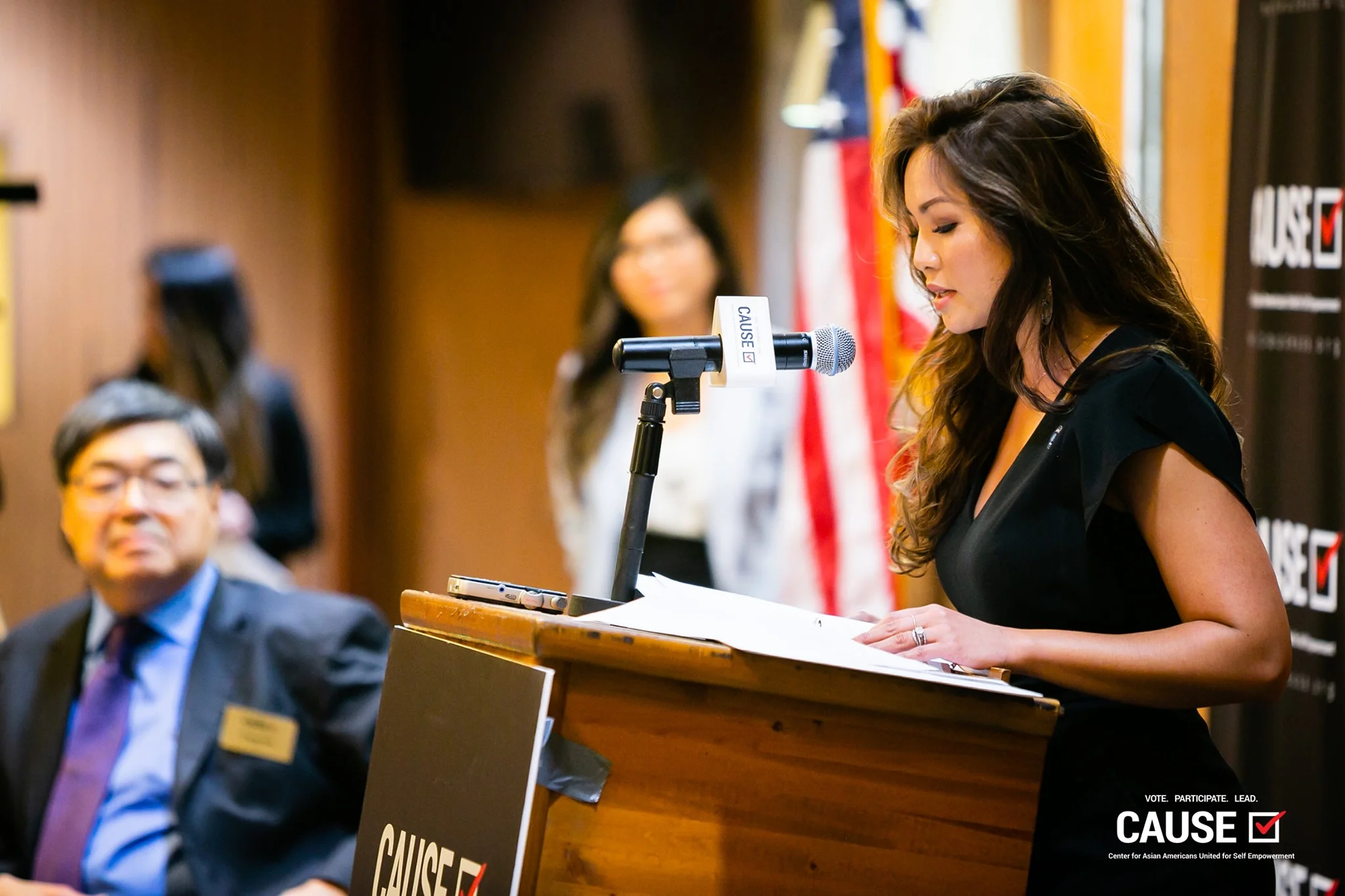 Tami Bui speaking at the 2019 CAUSE Leadership Academy Kickoff