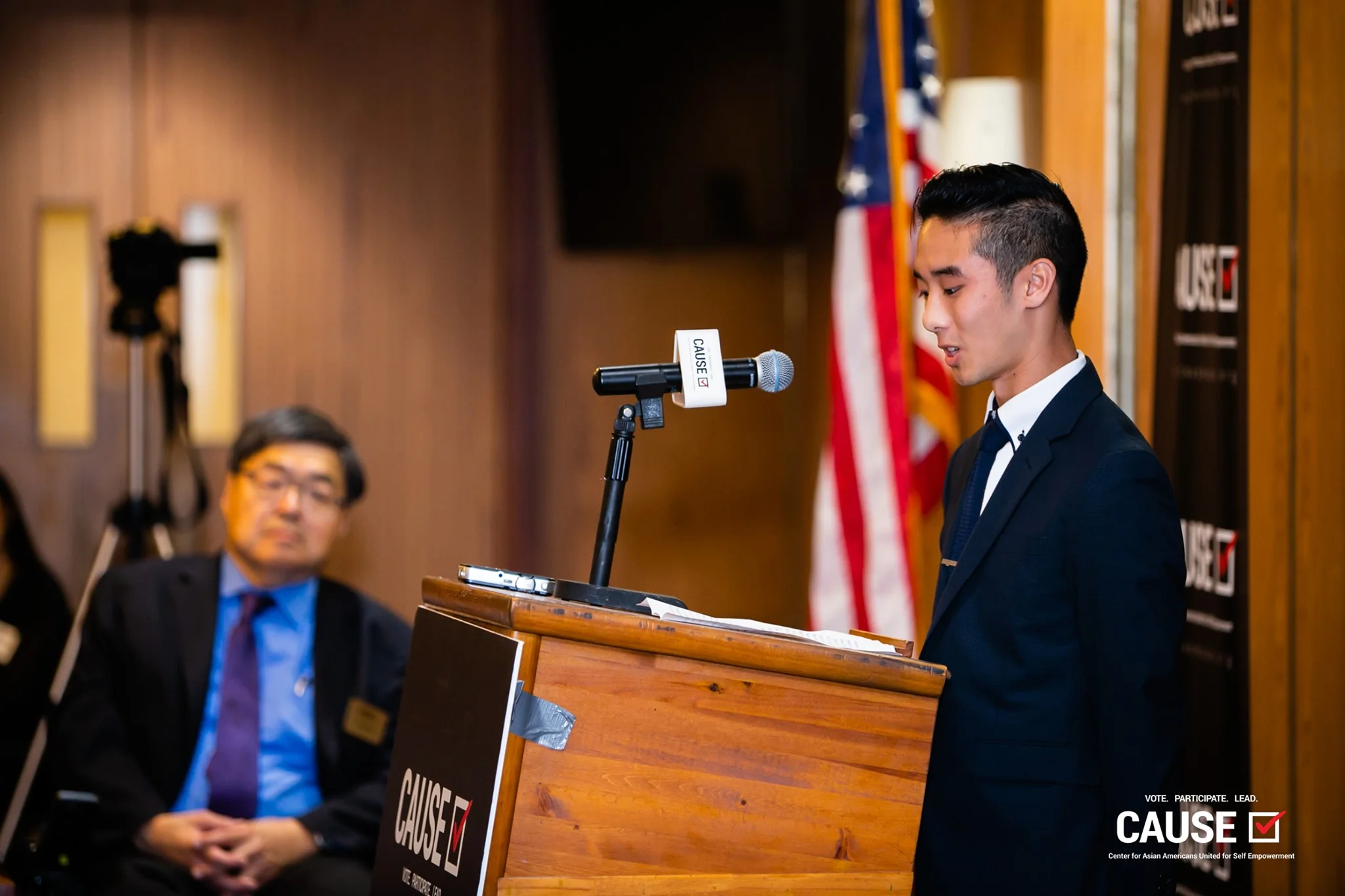 Matthew Lee speaking at the 2019 CAUSE Leadership Academy Kickoff