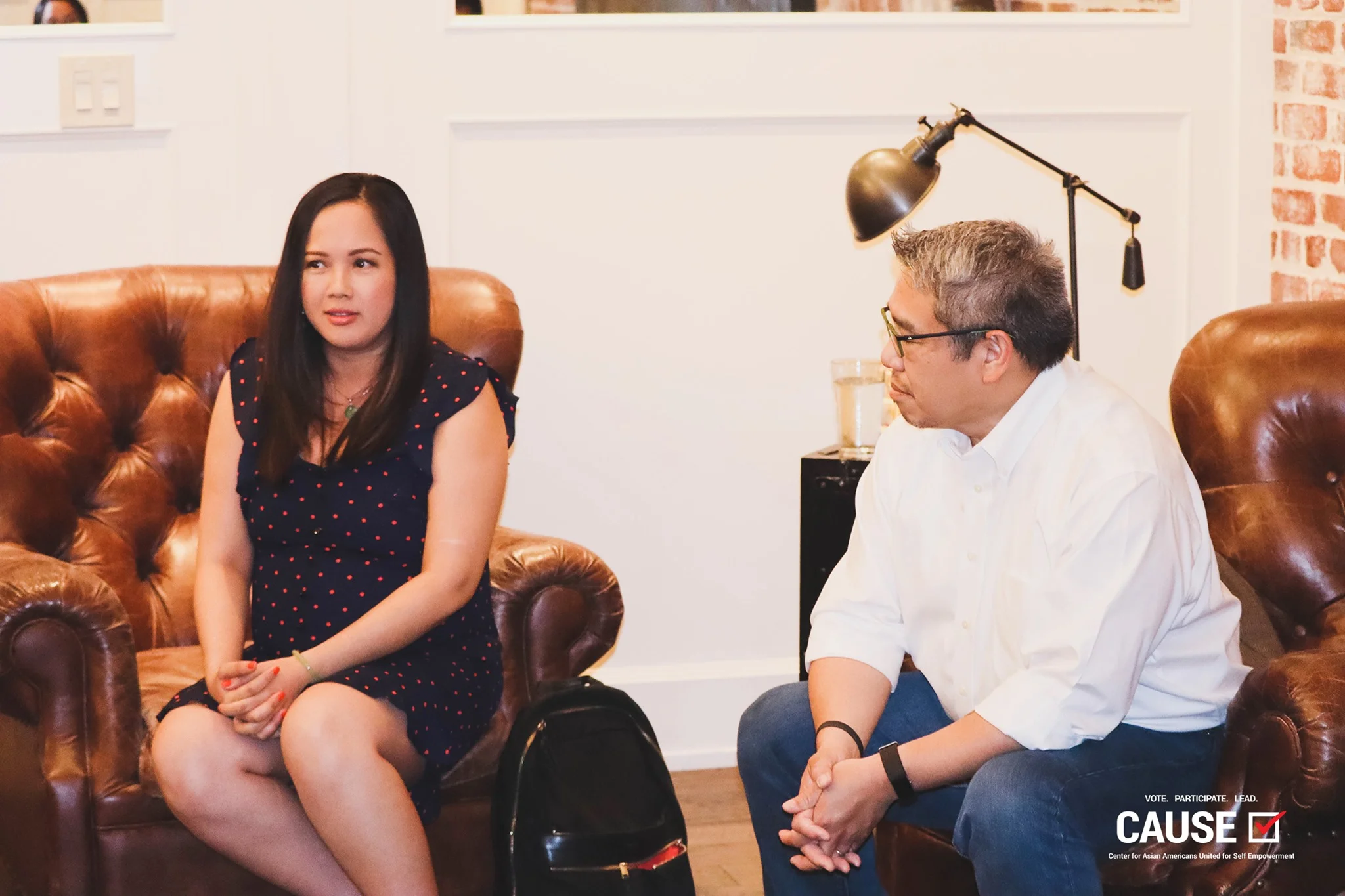 Annie Lam speaking to the 2019 CAUSE Leadership Academy interns