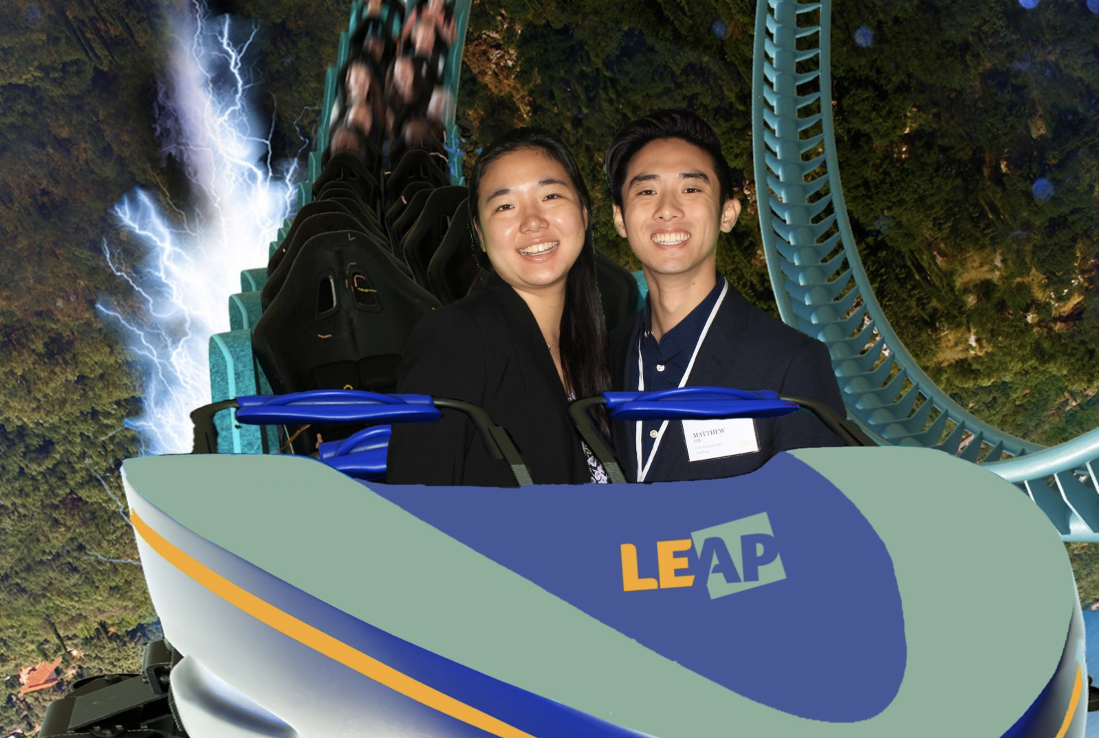 Matthew Lee and Amanda Yuen of the 2019 CAUSE Leadership Academy volunteering at the annual LEAP Gala