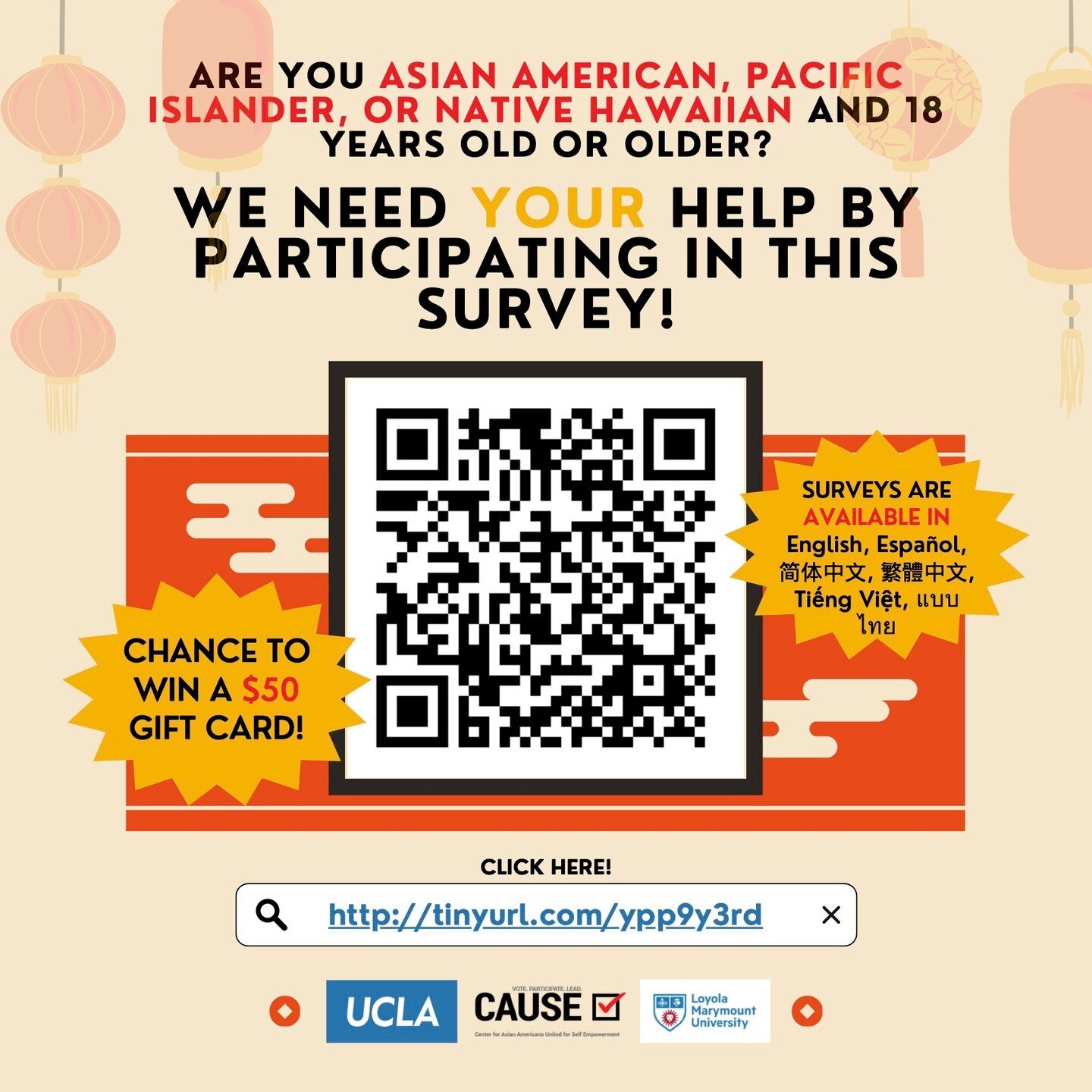 Shape the future of democracy in Los Angeles County! Join CAUSE, UCLA, and LMU in amplifying API voices. Participate in our joint Voter Experience Survey now to break down barriers and empower our communities for the November Election. Spread the wor