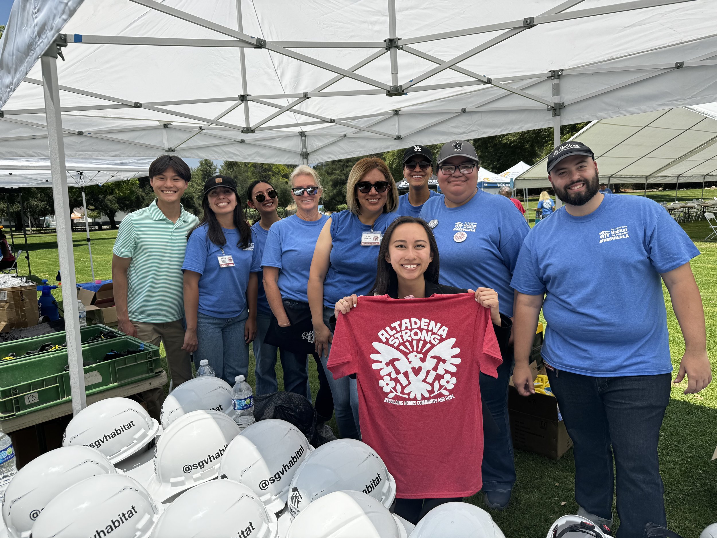 Intern Zackary Yen celebrating attending Habitat For Humanity’s Rebuild Kickoff Event.
