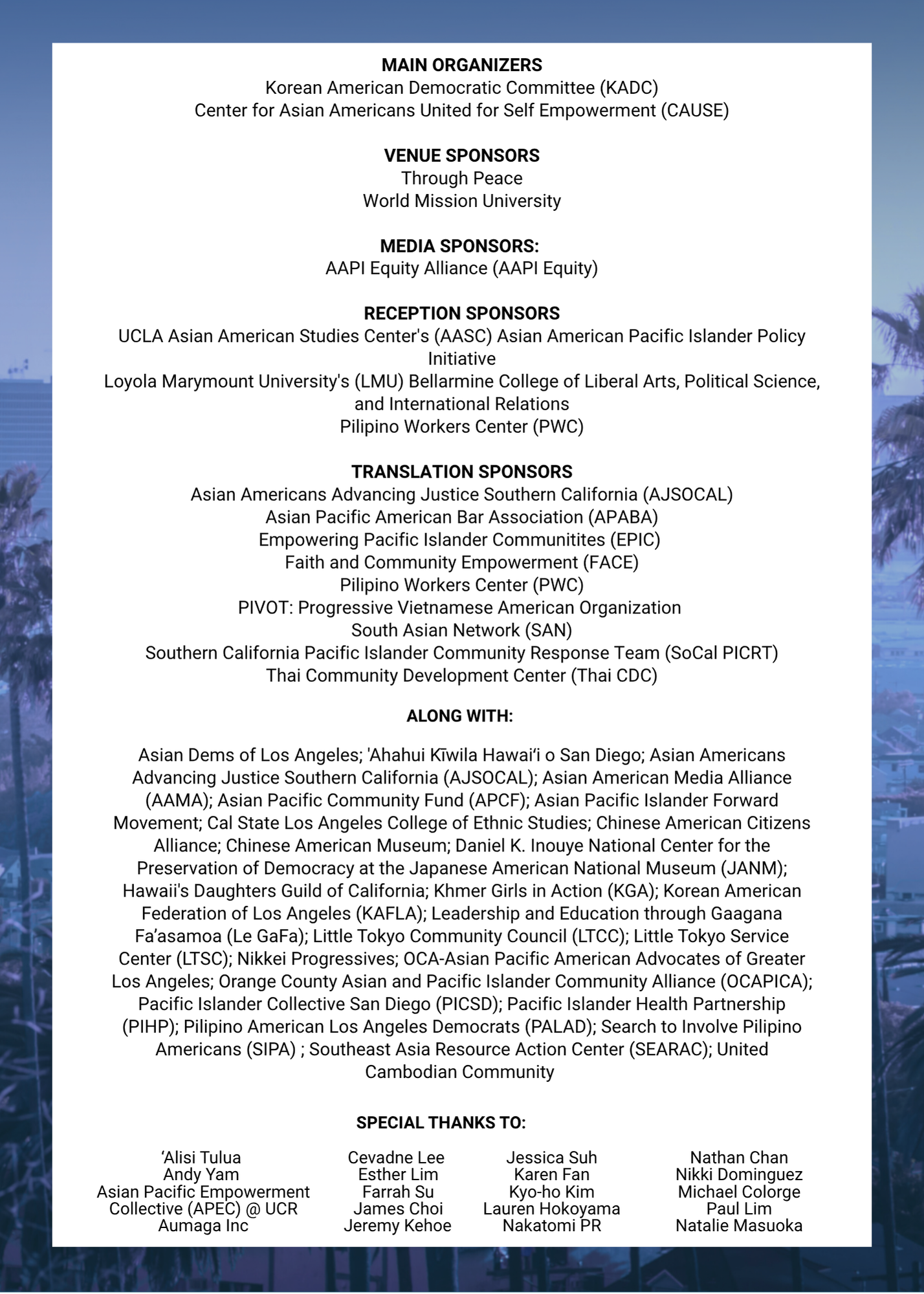 Lay Forum Program Examples 4/18 Gub Forum Digital Program — CAUSE